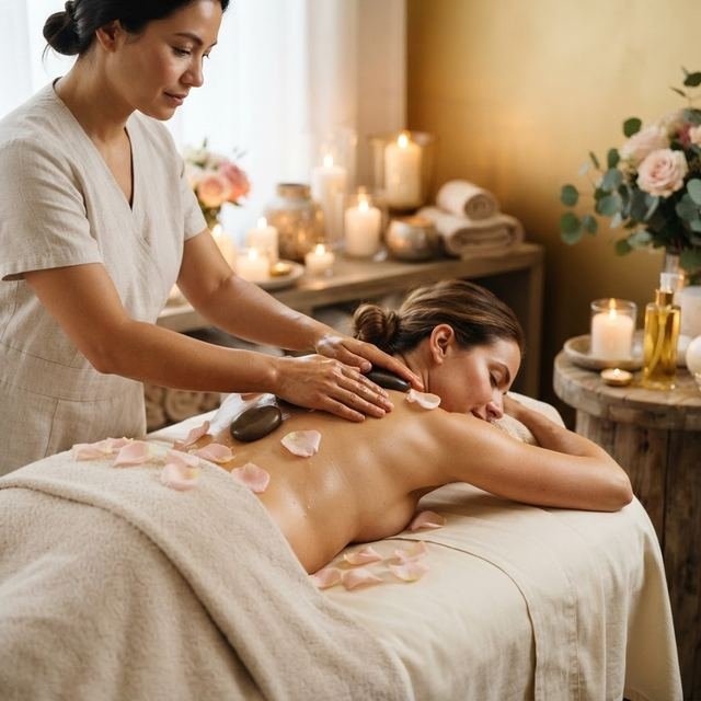 Massage aux pierres chaudes